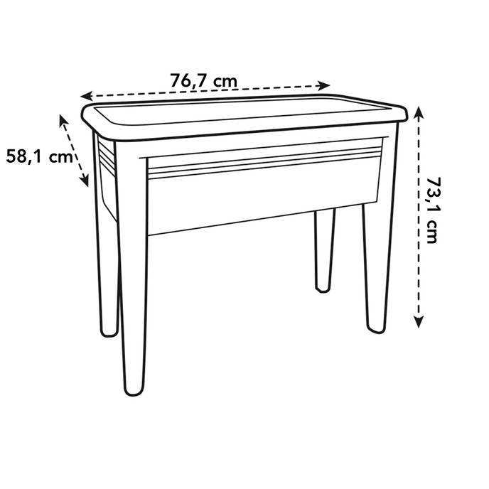 green basics grow table super xxl living black